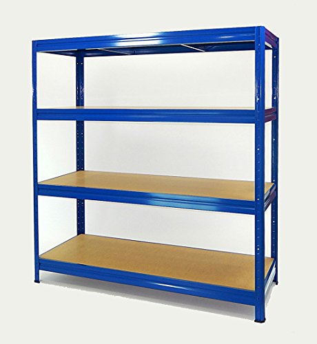 Estantería Metálica Heavy-Rack profesional de 177x160x60 con 4 Pisos Muy Muy Fuerte Azul