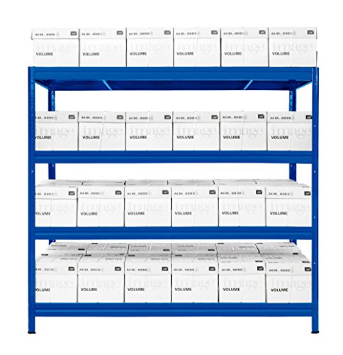 Estantería Metálica Heavy-Rack profesional de 177x160x60 con 4 Pisos Muy Muy Fuerte Azul