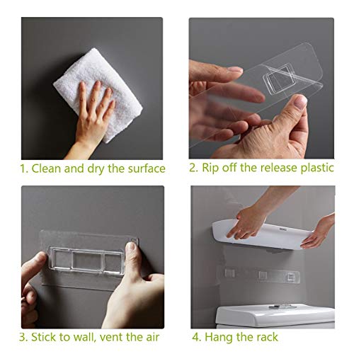 Estanterías para baño,adhesivo estanteria ducha con barra de toalla, aluminio Espesamiento estanteria baño sin taladro montado en la pared estante para baño para cocina