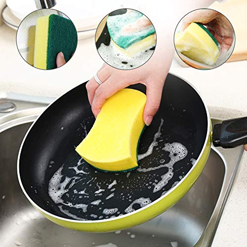 Estropajo Mágico ,esafio 24 pcs Esponjas de Limpieza, Doble Cara para Eliminar las Manchas,Esponjas de Limpieza Multiusos para Baños y Cocinas