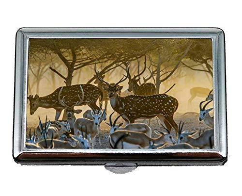 Estuche de Bolsillo/Estuche de Cigarrillos, Estuche para Tarjetas de Pasto antílope Ligero de Deer