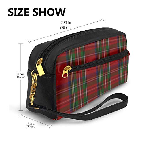 Estuche elegante Royal Stewart Tartan Plaid Pen Bag Bolsa de Maquillaje Cartera de Gran Capacidad Portátil Maquillaje Bolsas de Maquillaje Organizadores para Estudiantes o Mujeres