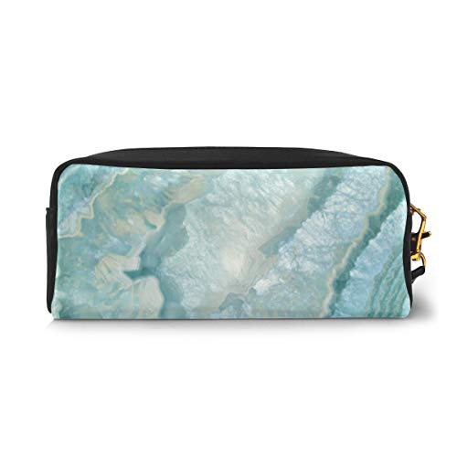 Estuche para lápices de color aguamarina pastel para lápices de maquillaje bolsa de gran capacidad portátil bolsas de maquillaje organizadores de maquillaje para estudiantes o mujeres