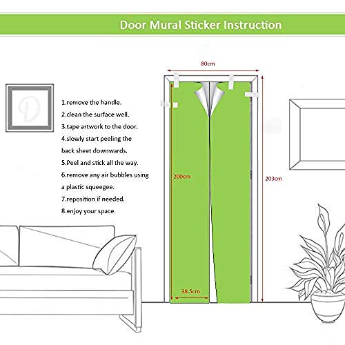 Etiqueta engomada de la puerta autoadhesiva PVC papel pintado DIY chocolate imprimir imagen artística decoración del hogar decoración de la pared armario armario renovación calcomanía-77x200cm