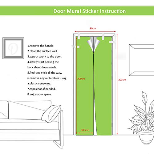 Etiqueta engomada en la puerta autoadhesiva PVC papel pintado Diy chocolates imprimir imagen de arte decoración del hogar pared mural armario renovación etiqueta