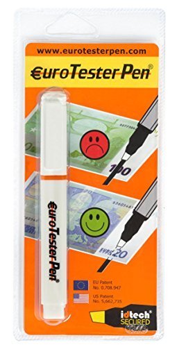 EURO TESTER PEN - Detector de Billetes Falsos Funciona con Todas las Principales Divisas (Made in Italy)