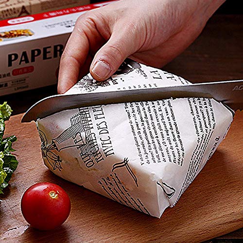 Eventualx - Papel de silicona para hornear papel de pergamino para cocinar papel antiadherente de papel de regalo de grasas para galletas, pan, hamburguesas