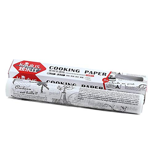 Eventualx - Papel de silicona para hornear papel de pergamino para cocinar papel antiadherente de papel de regalo de grasas para galletas, pan, hamburguesas