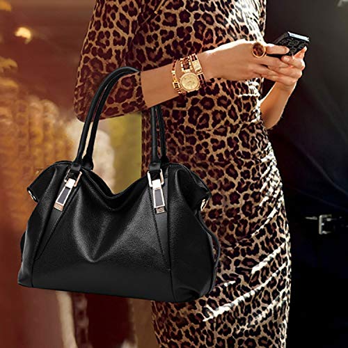 EVEOUT Bolso de cuero vegano suave para mujer,Bolsos de Mano Retro, Bolso de Hombro con Asa Superior para el Trabajo Casual, Bolso Clásico de Hobo con Borla Bolsas de Viaje para Mujer