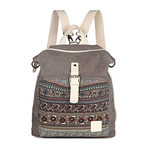 EVEOUT Mochila de Hombro Casual Unisex Vintage de College, Mochila Para Portátil de Negocios Para Hombres y Mujeres Para Viajes Escolares de Trabajo, Excursiones para Acampar Daypacks