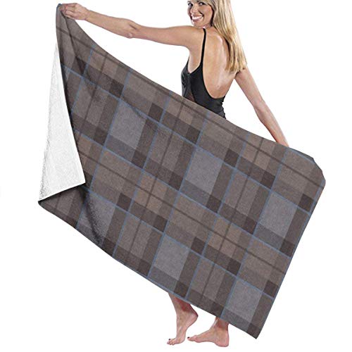 Ewtretr Toalla de Playa Bath Towels Outlander Fraser Tartan Plaid Microfiber Bath Towel Soft High Absorption Quick Drying Bathroom Travel Sports and More130cmx80cm