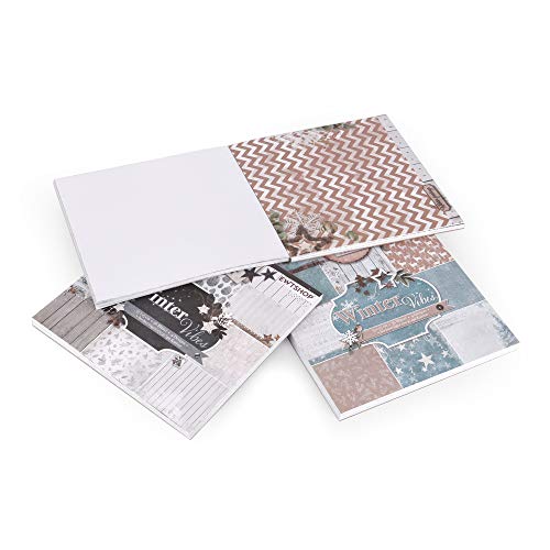 ewtshop® 3 x Diseño Bloque con Hojas por 36 Estampado por una Cara, diseño Papel, Papel para Manualidades, decoración Papel, 108 Hojas, 27 Designs