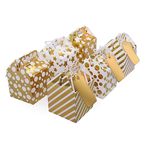 ewtshop® Candy de cajas con oro pantalla, Juego de 12, niedliche Cajas de regalo, para Bombones, Chocolate, joyas, 6 diseños diferentes.