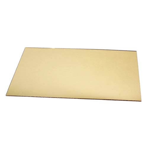 EXCEART Espejo de Oro Material de Incrustación de Guitarra Hoja de Material de Golpeador de Guitarra sin Cortar Placa Autoadhesiva en Blanco para Accesorios de Bajo de Guitarra 44 X 29 Cm