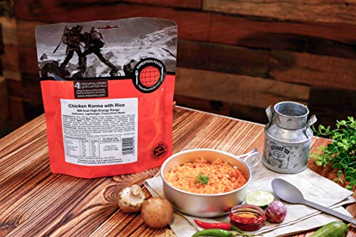 Expedition Foods Pollo Korma con arroz (800 kcal) – Comida Seca por congelación