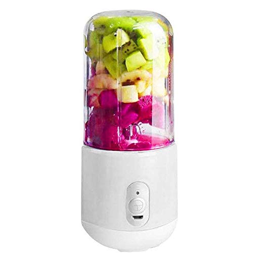 Exprimidor masticación USB Seguridad Exprimidor eléctrico Cup, Crush portátil jugo de frutas Personal Blender Mixer, Mini portátil recargable/jugos de mezcla de hielo Blender Mixer, 260ml botella de