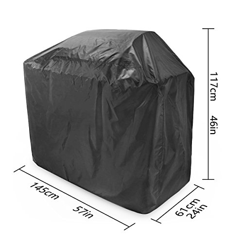 EXTSUD Funda para Barbacoa Cubierta Barbacoa Impermeable e Durable, Resistente al Polvo y Lluvia, 145 x 61 x 117cm