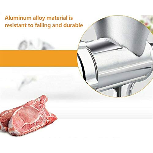 Exuberanter Picadora De Carne Manual, Acero Inoxidable Picadora De Carne con Embudo, Máquina De Picar Carne Manual Puede Hacer Salchichas, Carne Picada, Pimienta, Etc - 22cmx15.5cm