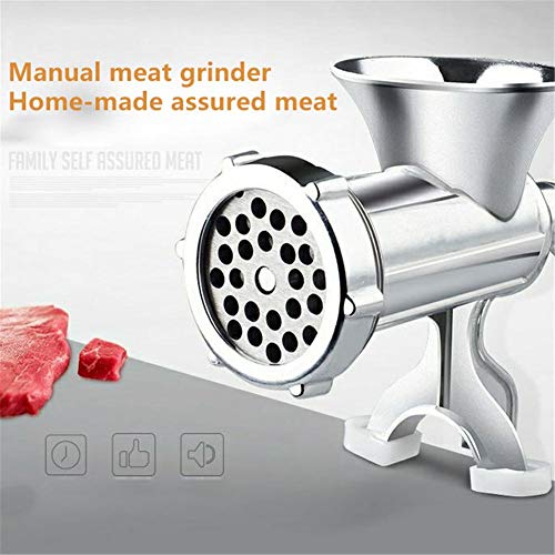 Exuberanter Picadora De Carne Manual, Acero Inoxidable Picadora De Carne con Embudo, Máquina De Picar Carne Manual Puede Hacer Salchichas, Carne Picada, Pimienta, Etc - 22cmx15.5cm