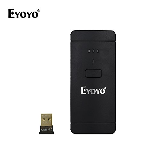 Eyoyo 1D 2D QR Escáner de Código de Barras Inalámbrico, Compatible con Bluetooth y Conexión por Cable, CCD PDF417 Data Matrix Bar Code Reader para el para Pagos Móviles