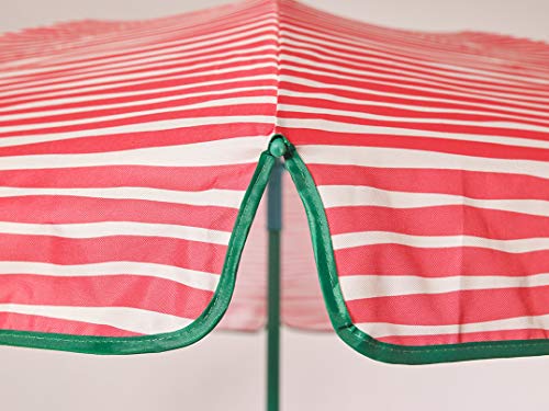 Ezpeleta Sombrilla de Playa|Sombrilla terraza|Parasol Plegable|Protección Solar UPF 50+|Incluye Funda|Tejido Estampado y Barra de Colores|Tejido Estampado (Piñas Naranja)