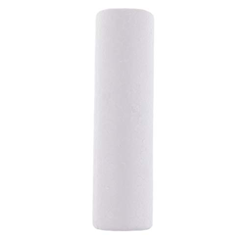 F Fityle 10 Unids Blanco Cilindro Forma Espuma De Poliestireno Espuma Material para Niños DIY Craft - Blanco, 120x32mm