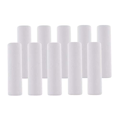 F Fityle 10 Unids Blanco Cilindro Forma Espuma De Poliestireno Espuma Material para Niños DIY Craft - Blanco, 120x32mm