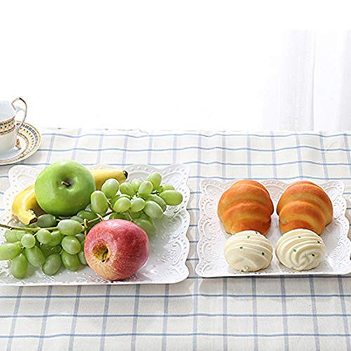 Fablcrew Expositor de plástico desmontable para tartas, 3 niveles, expositor para postres, cupcakes, bombones y fruta, para bodas, fiestas, cumpleaños, plástico, Carre, 24*37CM