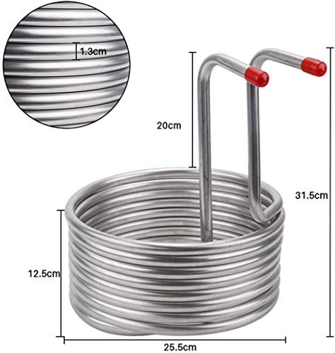 Fabricación De La Cerveza De Acero Inoxidable Wort Enfriadores De Cerveza Serpentín De Refrigeración, Agua De Refrigeración En Espiral Wort Enfriador Rápido Enfriamiento De La Cerveza Mash,Plata