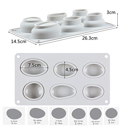 Fabricación de moldes de caucho de silicona Molde de jabón de silicona en forma de piedra 3D Molde de jabón Moldes artesanales hechos a mano DIY Moldes de pasteles de guijarros Moldes antiadherentes-JSC3227-,