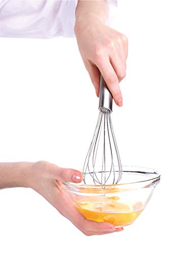 Fackelmann Elemental Cocina, Batidor Varillas Remover Mezclar Elegante Acero INOX Mango Tubular, 32cm, 1ud Inoxidable