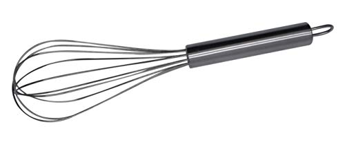 Fackelmann Elemental Cocina, Batidor Varillas Remover Mezclar Elegante Acero INOX Mango Tubular, 32cm, 1ud Inoxidable