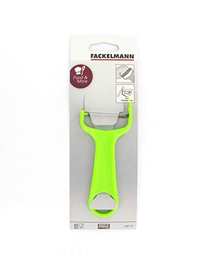 Fackelmann Pelador Verduras. Polipropileno y ac.inox. Blanco o Verde o Negro. 14cm. 1ud.