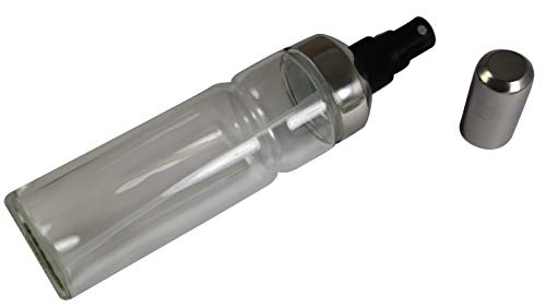 Fackelmann Pulverizador Vinagre, aliñar ensaladas, pulverizar viangre, Spray para Aceite, Transparente y metálico, 19,5 x 4,8 cm