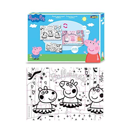 FACTORY CR Puzzle coloreable de Peppa Pig Medidas 41 x 28 cm