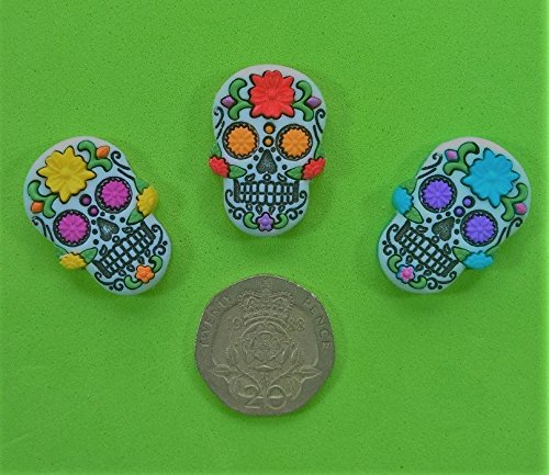 Fairie Blessings - Molde de Silicona para decoración de Tartas y Cupcakes, diseño de Calavera de azúcar Mexicana (Dia de los Muertos/Esqueleto/gótico)