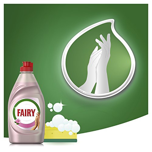 Fairy Limpieza y Cuidado Líquido Lavavajillas de Rosa y Satén - 4 Paquetes de 1015 ml - Total: 4060 ml