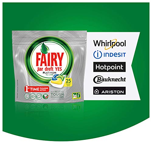 FAIRY Platinum All in One - Cápsulas para lavavajillas, Pack de 125 cápsulas (5 x 25)