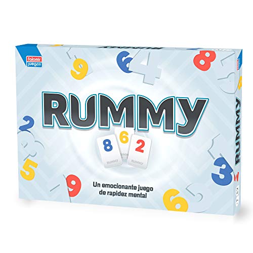 Falomir Rummy Junior Juego de Mesa, Multicolor, Talla Única (646456)