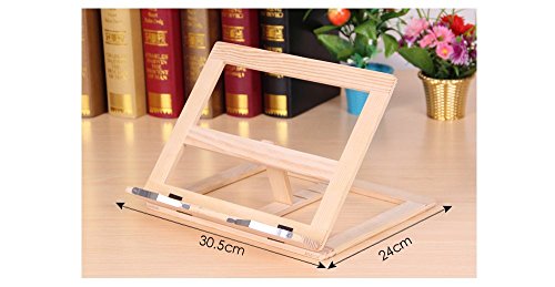 Fancyus Wooden Adjustable Book Stand Cookbook Holder Reading Desk