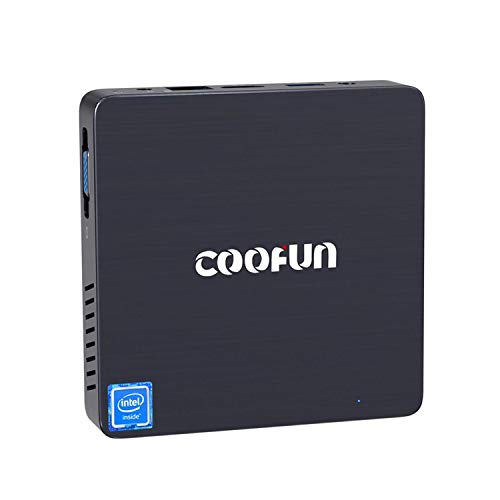 Fanless Mini PC 4GB LPDDR4/ 64GB eMMC Windows 10 Pro Quad Core Intel Celeron N3450 Processor HDMI/VGA Port 2242 SSD BT 4.2,3X USB 3.0,Auto Power on,Linux