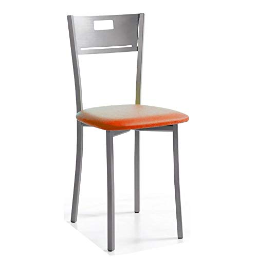 fanmuebles - Silla de Cocina Isabel Varios tapizados - Polipiel Naranja