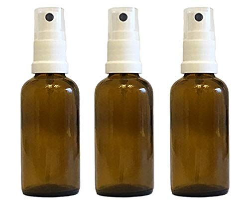 Farmacia de pulverizador de color marrón cristal vaporizador Efecto 3 piezas | cantidad de relleno 50 ml | botellas de cristal pequeñas (fabricado en Alemania.
