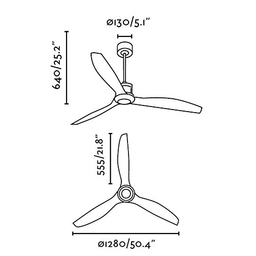 Faro Barcelona 33395 - JUST FAN Ventilador de Techo Negro/Madera con Motor DC