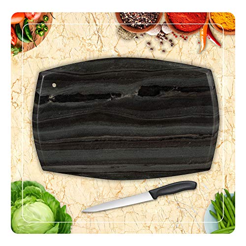 FASHIONZAADI Tabla de cortar de mármol de champán natural, elegante, piedra para el hogar y la cocina, gran regalo para cocinar amantes de la cocina: 30 x 20 x 1 cm., piedra, #AGRA-057