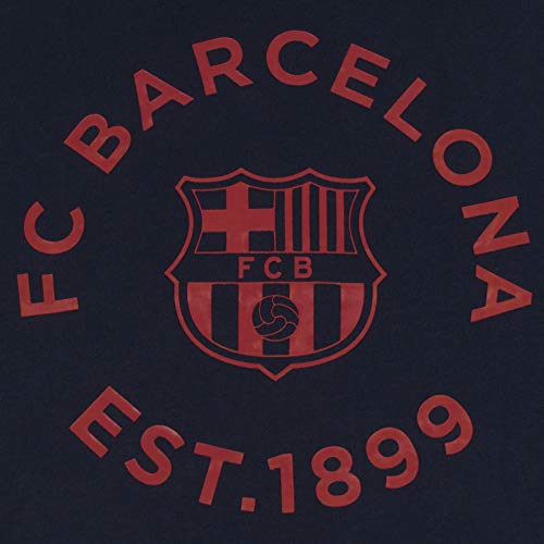 FC Barcelona - Sudadera oficial con capucha - Para hombre - Con el escudo del club - Forro polar - 3XL