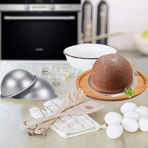 Fdit 10 cm semiesférica molde de aluminio para pasteles de cocina bikini pastel postre H009 4 piezas