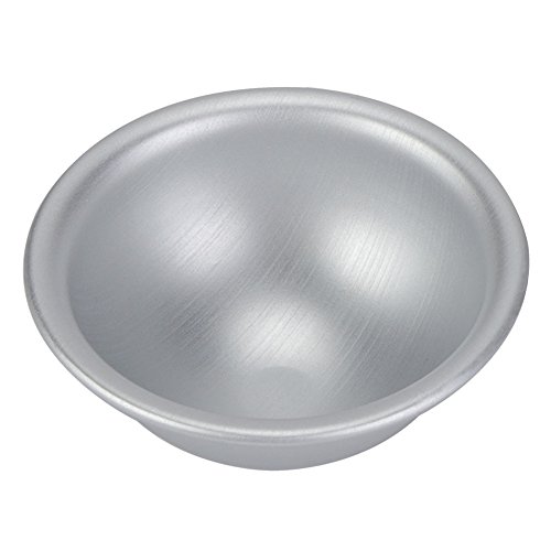 Fdit 8 cm Semiesférico Tarta Molde Aluminio Hemisphäre Sartén Bikini Tartas Postre Pudding Molde H007 4 Unidades