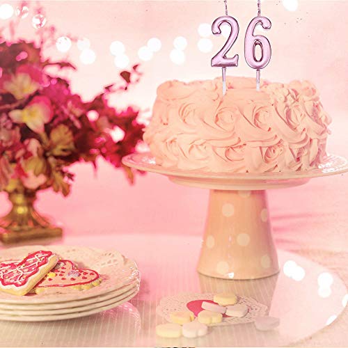 Feelairy 10 Piezas Números de Velas de Pastel Cumpleaños, Número de Velas Número de Velas Vela 0-9 Topper Pastel de Brillo Feliz Cumpleaños Topper de Pastel para Fiesta Pastel Cumpleaños (Oro Rosa)