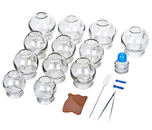 Feibrand Ventosas Cristal Masaje Cupping Set Vidrio Fuego Fisioterapia Chinas 12 Cups